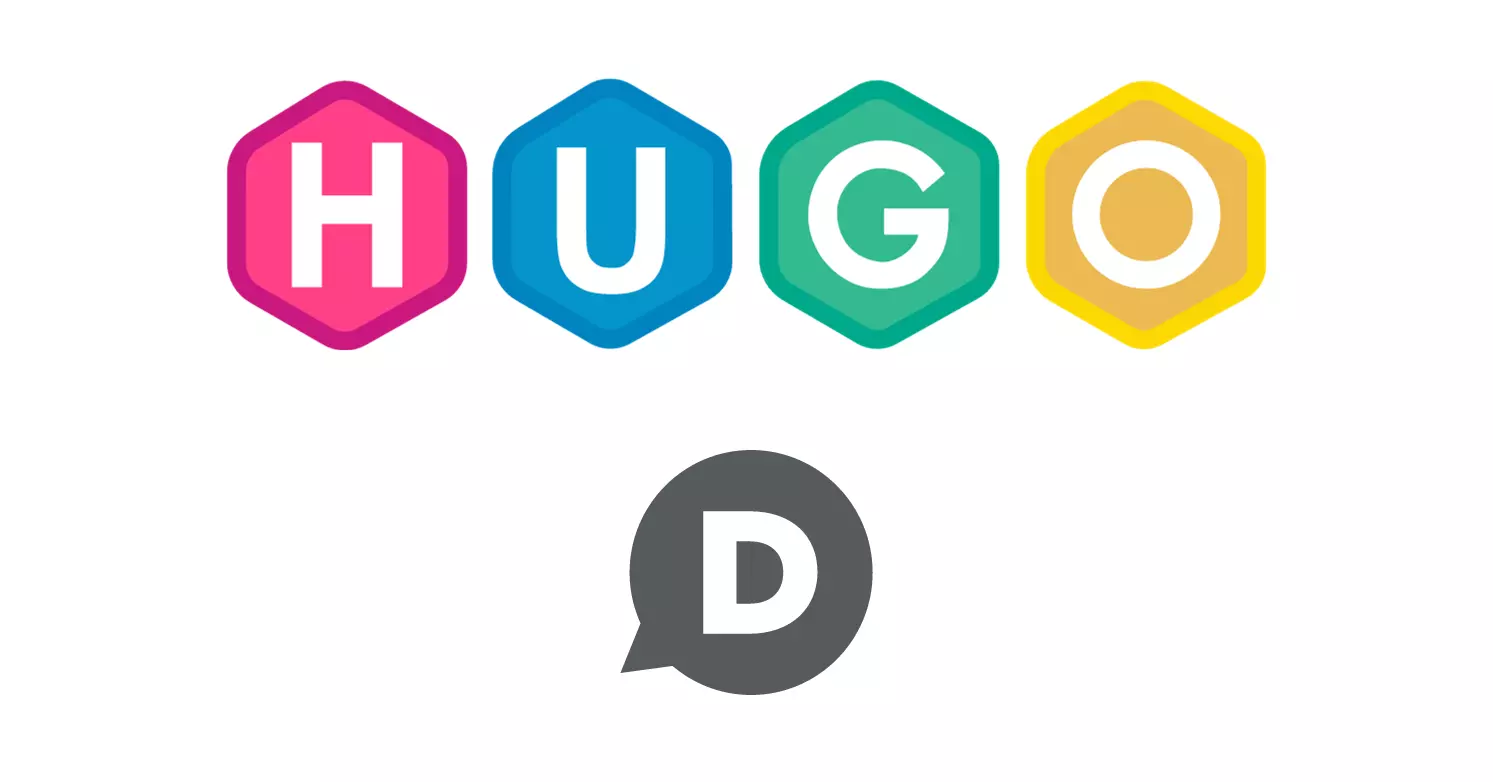 Image of Hugo and Disqus logos